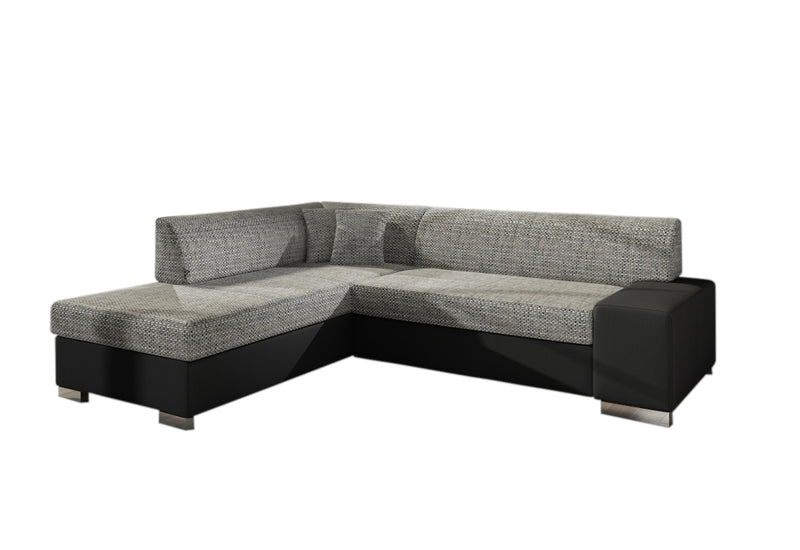 Rozkladacia sedacia súprava CHERRY, 278x73x216 cm, berlin 01/soft 011 black, lavá - - 0