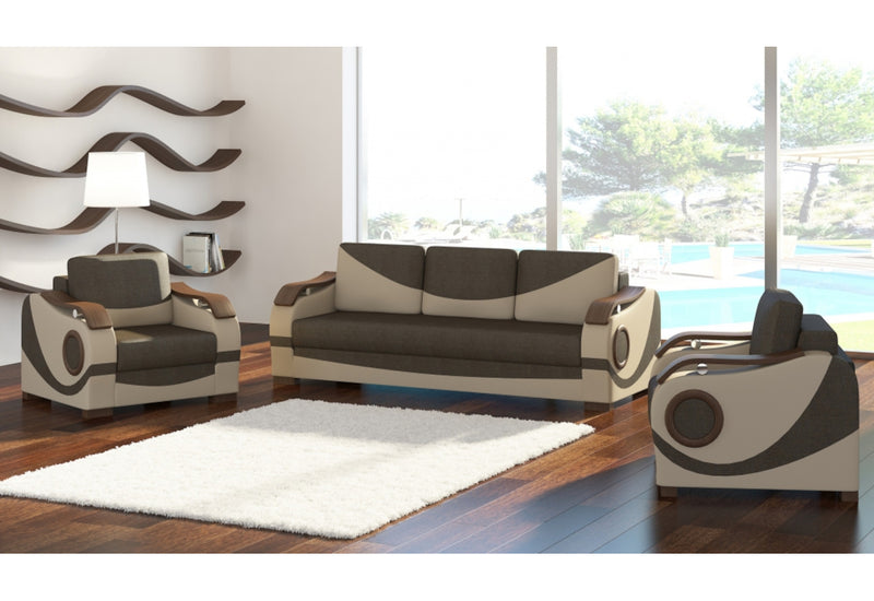 Sedacia zostava PORTORIKO 3+1+1, 235x90x140 cm, sawana 26/soft 33 - - 0