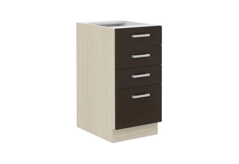 Kuchynská skrinka dolná AVIGNON 40D 4S BB, 40x82x52, dub ferrara/legno tmavé - - 0