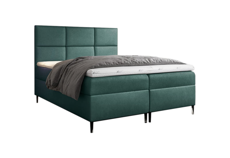 Čalúnená posteľ boxspring GRETA + topper, 120x200, fancy 36 - - 0
