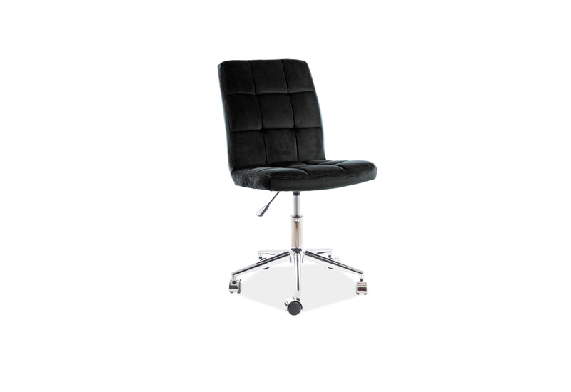 Detská stolička KEDE Q-020 VELVET, 45x87-97x40, bluvel 14, čierna - - 0