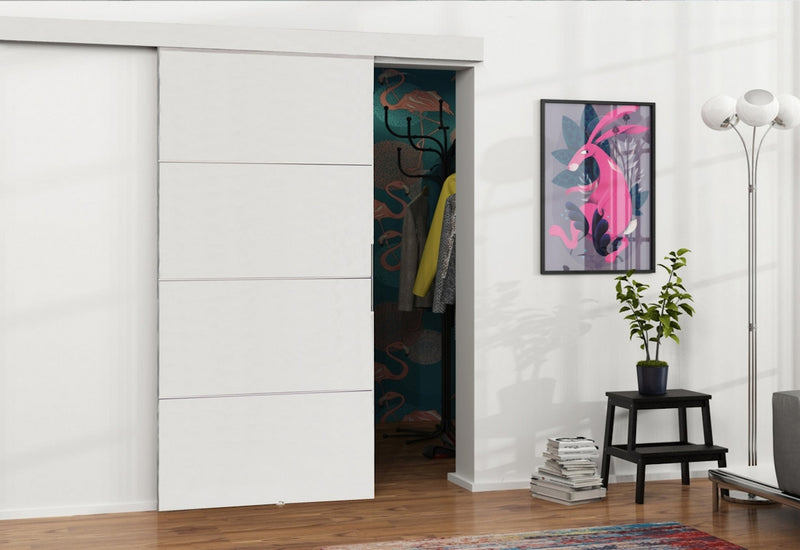 Posuvné dvere CABANA PLUS, 86x205x1,6, biela - - 0