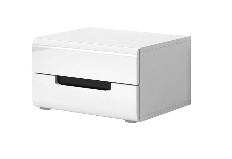Noční stolík ROTHEK (22), biely/biely lesk (membrána) - - 0