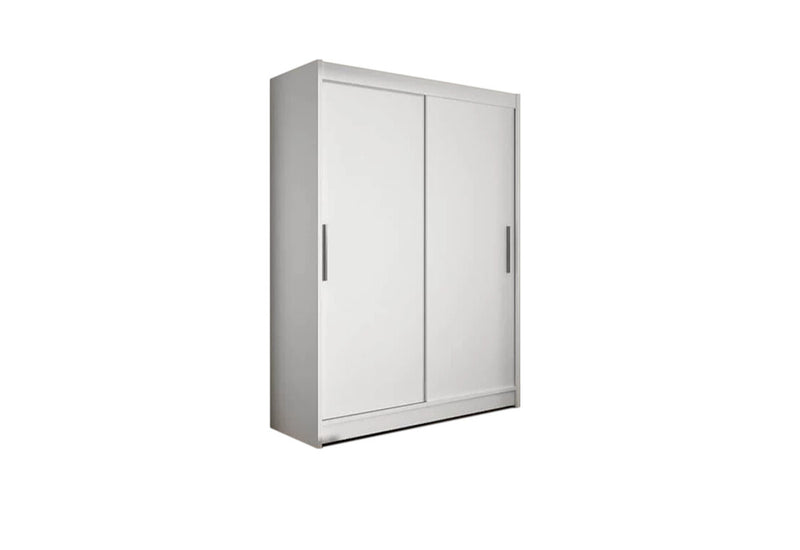 Posuvná šatníková skriňa STAWEN I, 150x200x58, biela mat - - 0