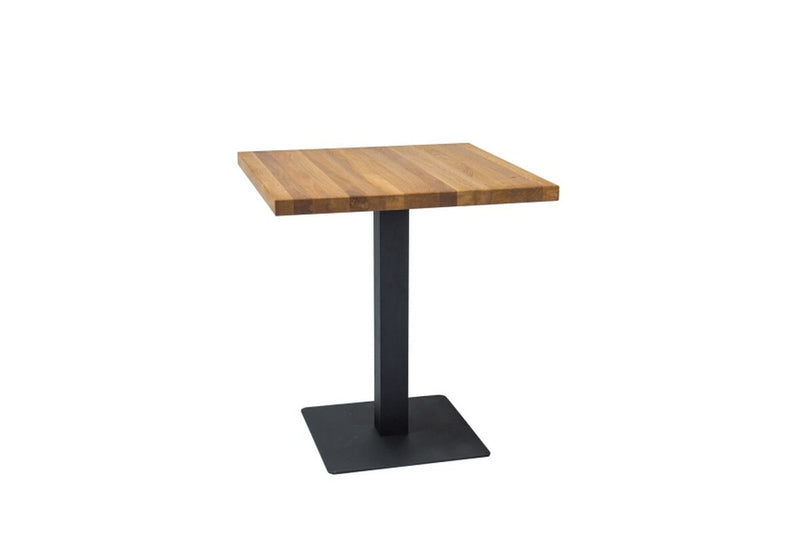Jedálenský stôl NATURAL, 76x60x60, dub/čierna - - 0