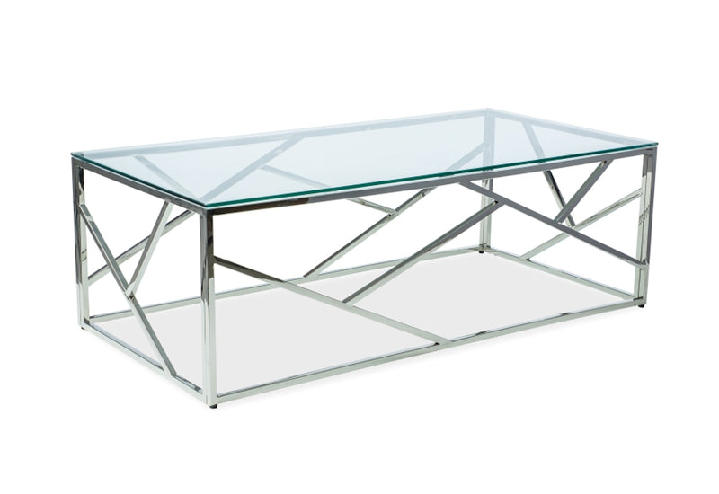 Konferenčný stolík KAPPA 1, 40x60x120, sklo/chrom - - 0