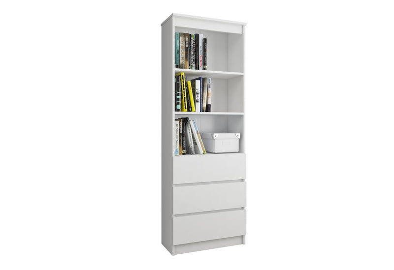 Regál TROGIR R60 2P3SZ, 60x180x35, biely - - 0