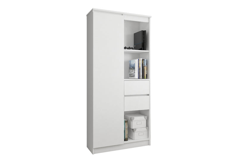 Regál TROGIR R15, 80x180x35, biely - - 0