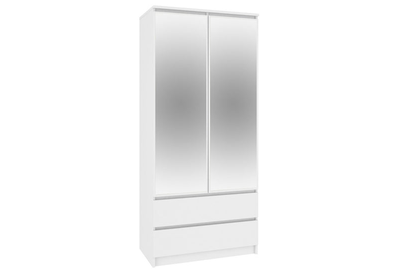Skriňa so zrkadlami ARIVA S90, 90x180x51, biela - - 0