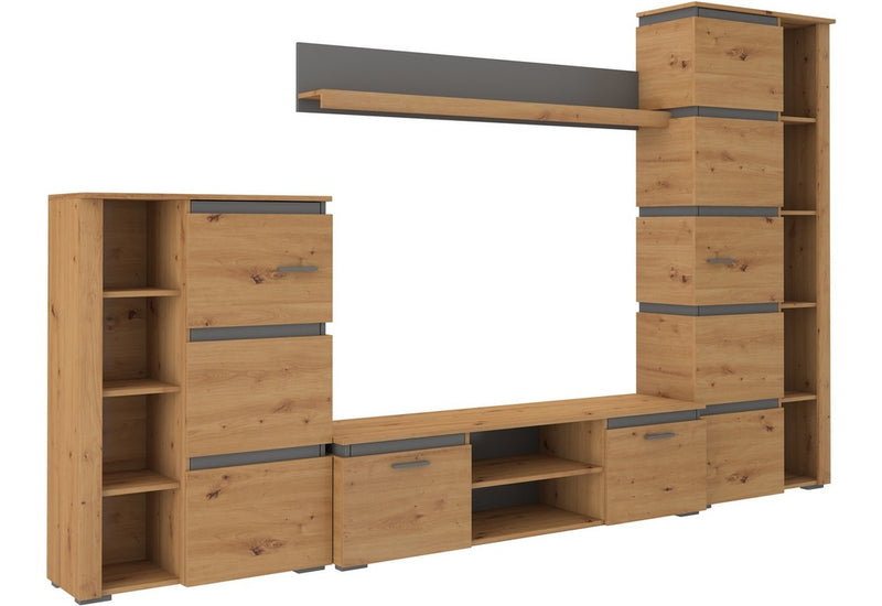 Obývacia stena CALEB, 304x190x40, artisan - - 0