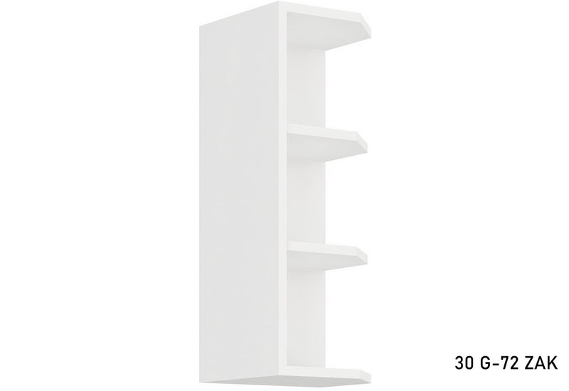 Kuchyňský regál horní ALBERTA 30 G-72 ZAK, 30x71,5x30, bílá - - 0