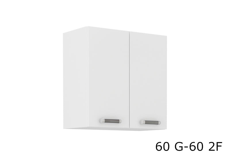 Kuchynská skrinka horná dvojdverová EPSILON 60 G-60 2F, 60x60x31, biela - - 0