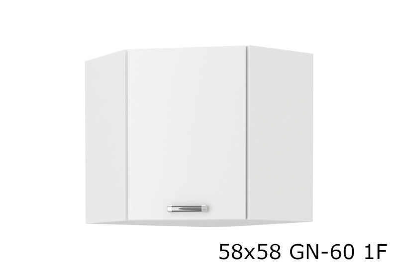 Kuchynská skrinka horná rohová EPSILON 58x58 GN-60 1F, 58,5/58,5x60x31, biela - - 0