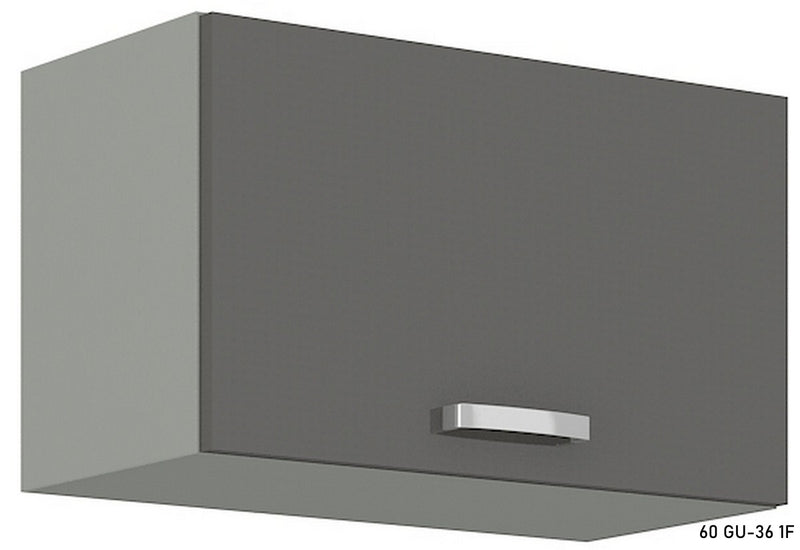 Kuchynská skrinka horná GRISS 60 GU-36 1F, 60x36,5x31, sivá/sivá lesk - - 0