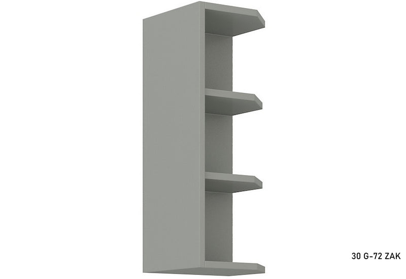 Kuchynský regál horný GRISS 30 G-72 ZAK, 30x71, 5x30, sivá - - 0