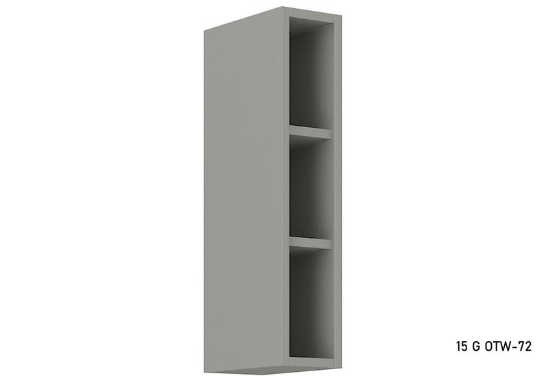 Kuchynský regál horný úzky GRISS 15 G OTW-72, 15x71, 5x30, sivá - - 0
