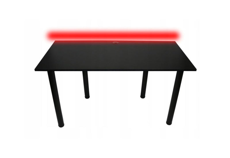 Počítačový herný stôl CODE BIG B2 s LED, 160x73-76x80, čierna/čierne nohy - - 0