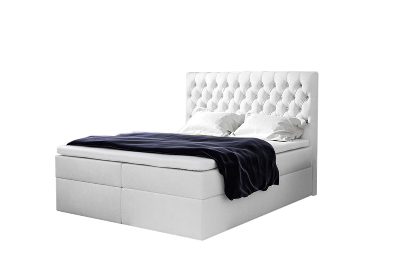 Čalúnená posteľ boxspring TOMIO + topper, 120x200, jasmine 20 - - 0