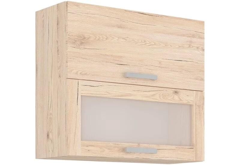 Kuchynská skrinka horná presklená TOULOUSE 80 GUS-72, 80x71,5x31, dub Bordeaux - - 0