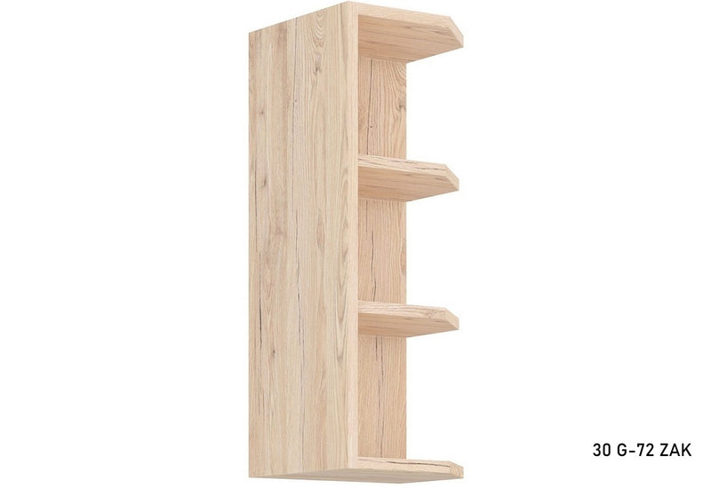 Kuchynský regál horný TOULOUSE 30 G-72 ZAK, 30x71,5x30, dub Bordeaux - - 0