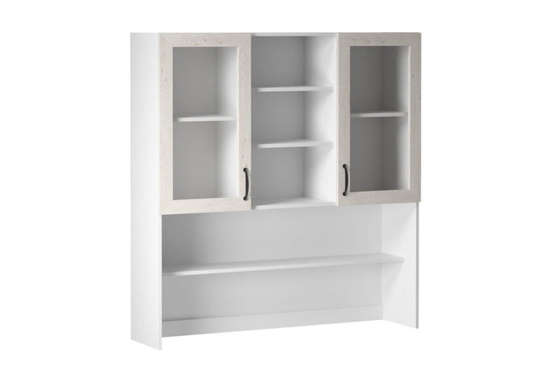 Kuchynská skrinka horná kombinovaná KINGDOM K120, 120x126x32, biela sosna škandinávská/dub divoký - - 0