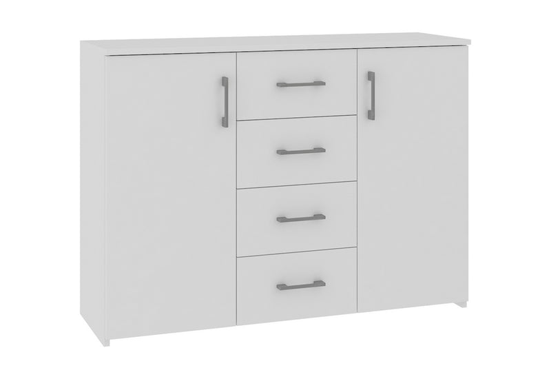 Komoda SMRSTA K45, 110x80x35, biela - - 0
