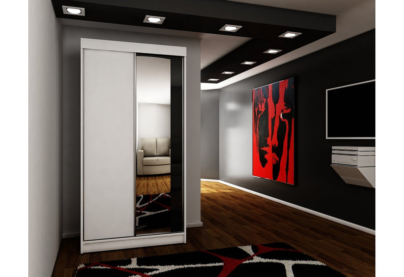 Posuvná skriňa TALIA 31, 100x200x62, biela - - 0