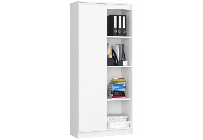 Regál TROGIR R80 1D4P, 80x180x35, biela - - 0