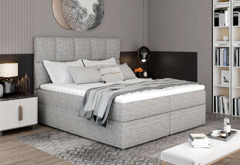 Čalúnená posteľ boxspring BRILLANTE, 140x200, berlin 01 - - 0