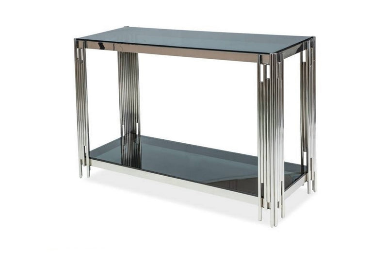 Konzolový stolík LOSSI C, 120x78x40, sklo/chróm - - 0