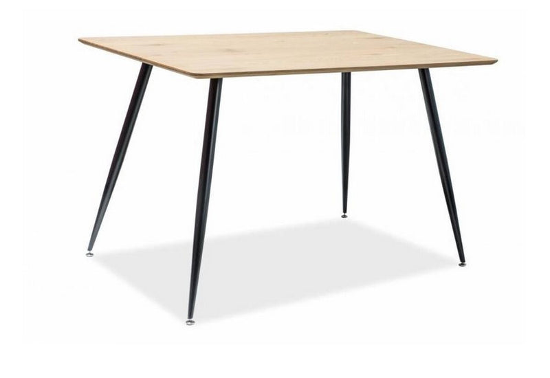 Jedálenský stôl ROMULUS, 120x75x80, dub/čierna - - 0