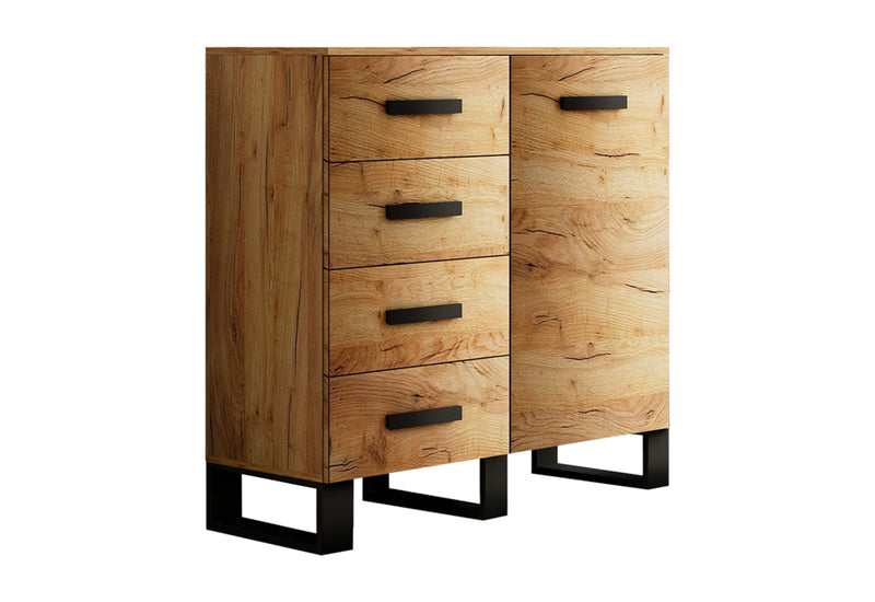 Komoda LIFT 100, 100x105x40, dub kraft zlatý - - 0