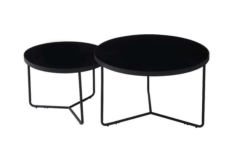Set konferenčných stolíkov NEAPOL, čierna - - 0
