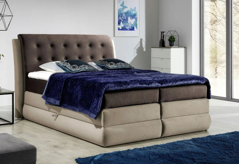 Čalúnená posteľ boxspring ARTIS + topper, 180x200, solar 28/solar 16 - - 0