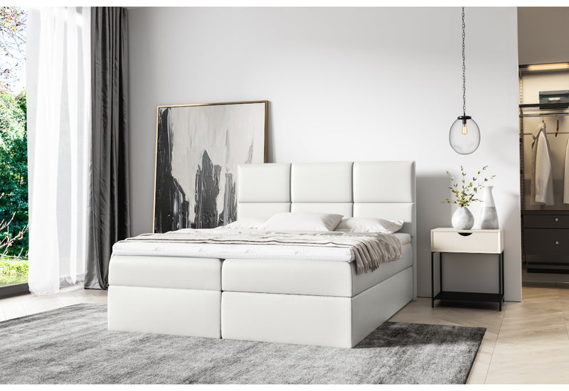 Čalúnená posteľ boxspring IZMIR + topper, 120x200, madryt 920 - - 0