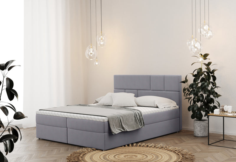 Čalúnená posteľ boxspring KELYS + topper, 120x200, basel 85 - - 0