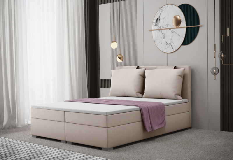 Čalúnená posteľ boxspring DINAMO + topper, 120x200, soro 23 - - 0