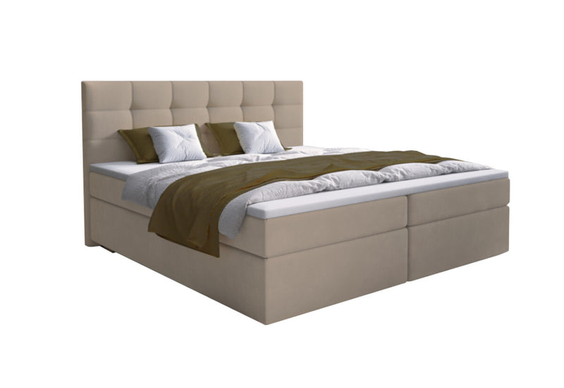 Čalúnená posteľ boxspring GLOSE, 140x200, sawana 24 - - 0