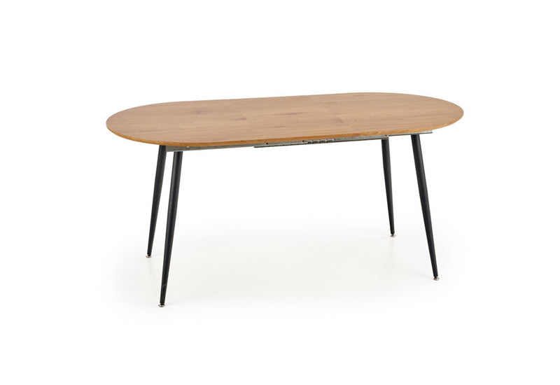 Rozkladací jedálenský stôl GABRIEL, 120-160x74x80, dub zlatý/čierna - - 0