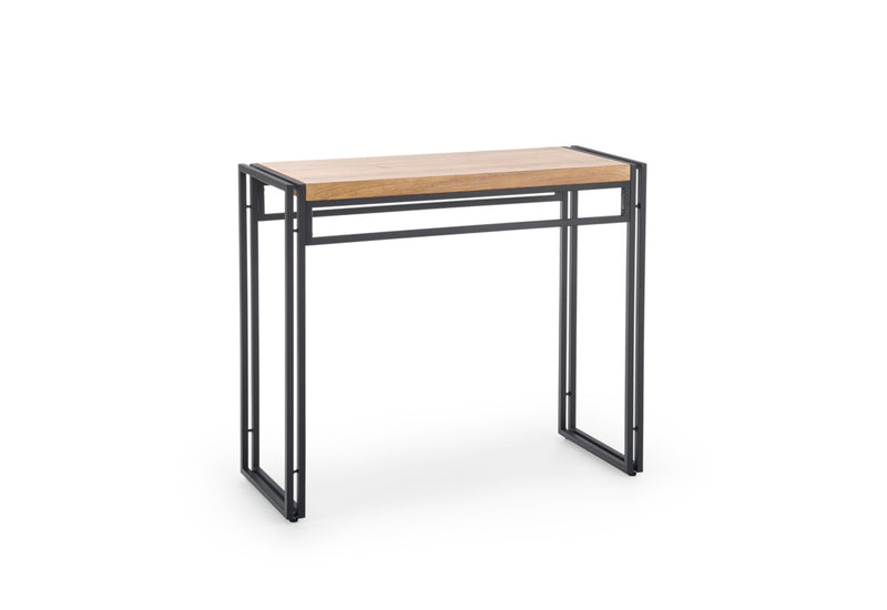 Konzolový stolík BRUNELA, 90x76x35, dub zlatý/čierna - - 0