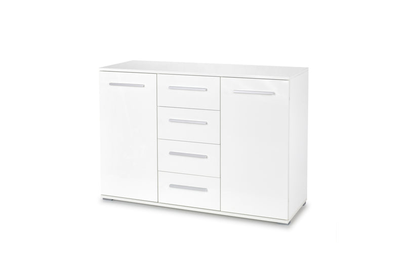 Komoda PASTILA KM4, 116x82x40, biela - - 0
