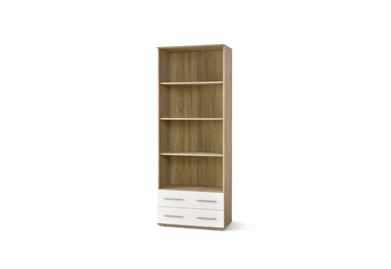 Regál PASTILA REG 3, 77x200x40, dub sonoma/biela - - 0