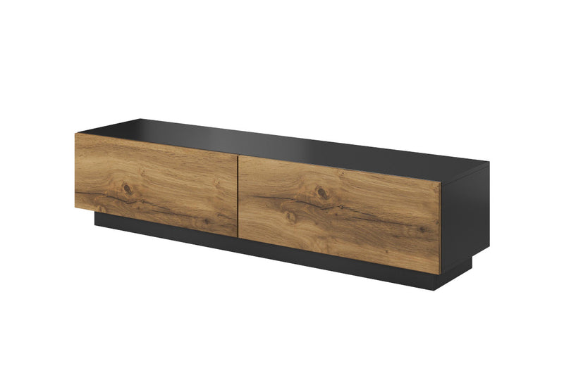 TV stolík LIPO 160S, 160x38x40, antracit/dub wotan - - 0