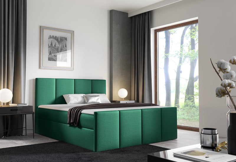 Čalúnená posteľ boxspring LAROS + topper, 120x200, fancy 36 - - 0
