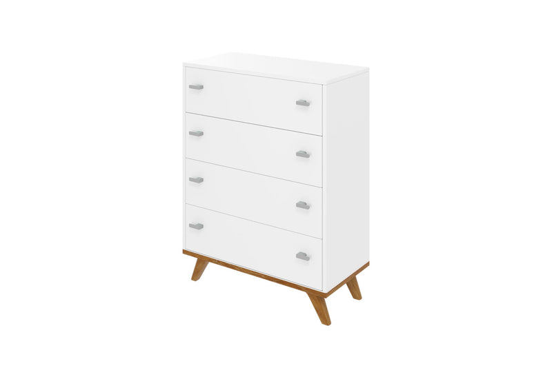 Komoda SALCO 3, 69x92x35, biela/dub craft zlatý - - 0