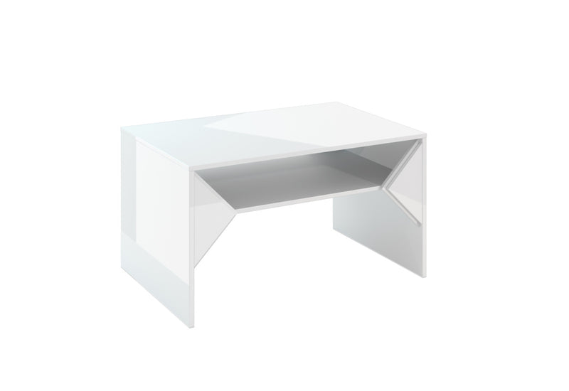 Konferenční stolík RAFLE, 100x60x55, biela lesk - - 0