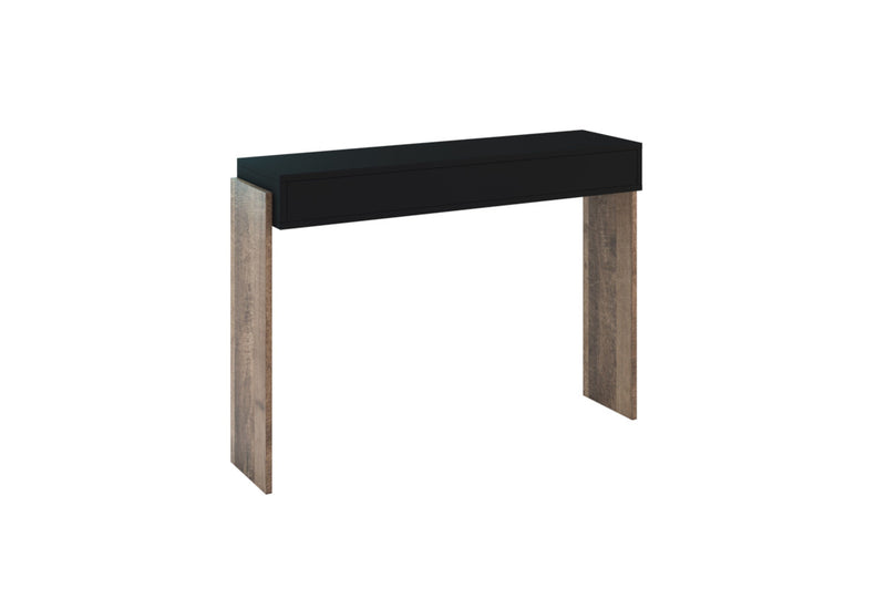 Konzolový stolík ZARAHA, 110x35x80, čierna/K354 colonial grange dub - - 0