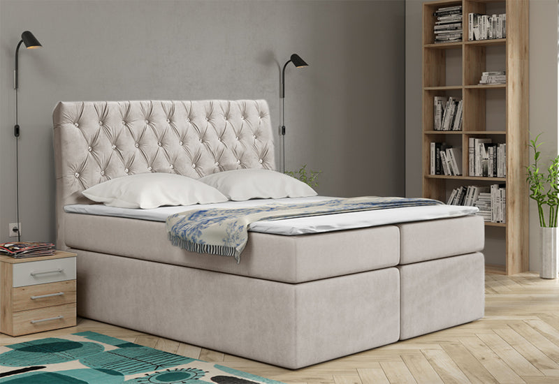 Čalúnená posteľ boxspring LUCA, 120x200, trinity 01 - - 0