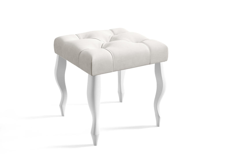 Taburet CARMELA, 40x46x40, trinity 01/biela - - 0