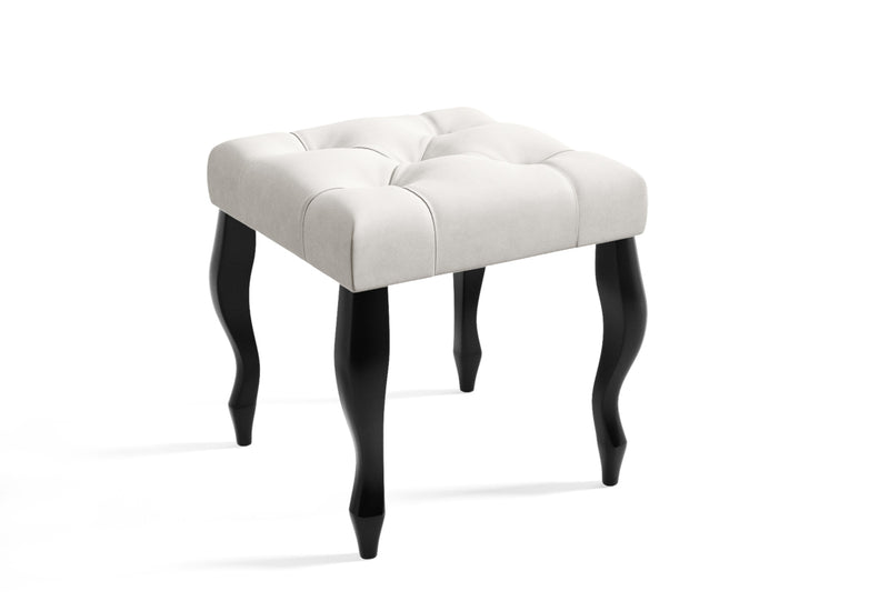 Taburet CARMELA, 40x46x40, trinity 01/čierna - - 0